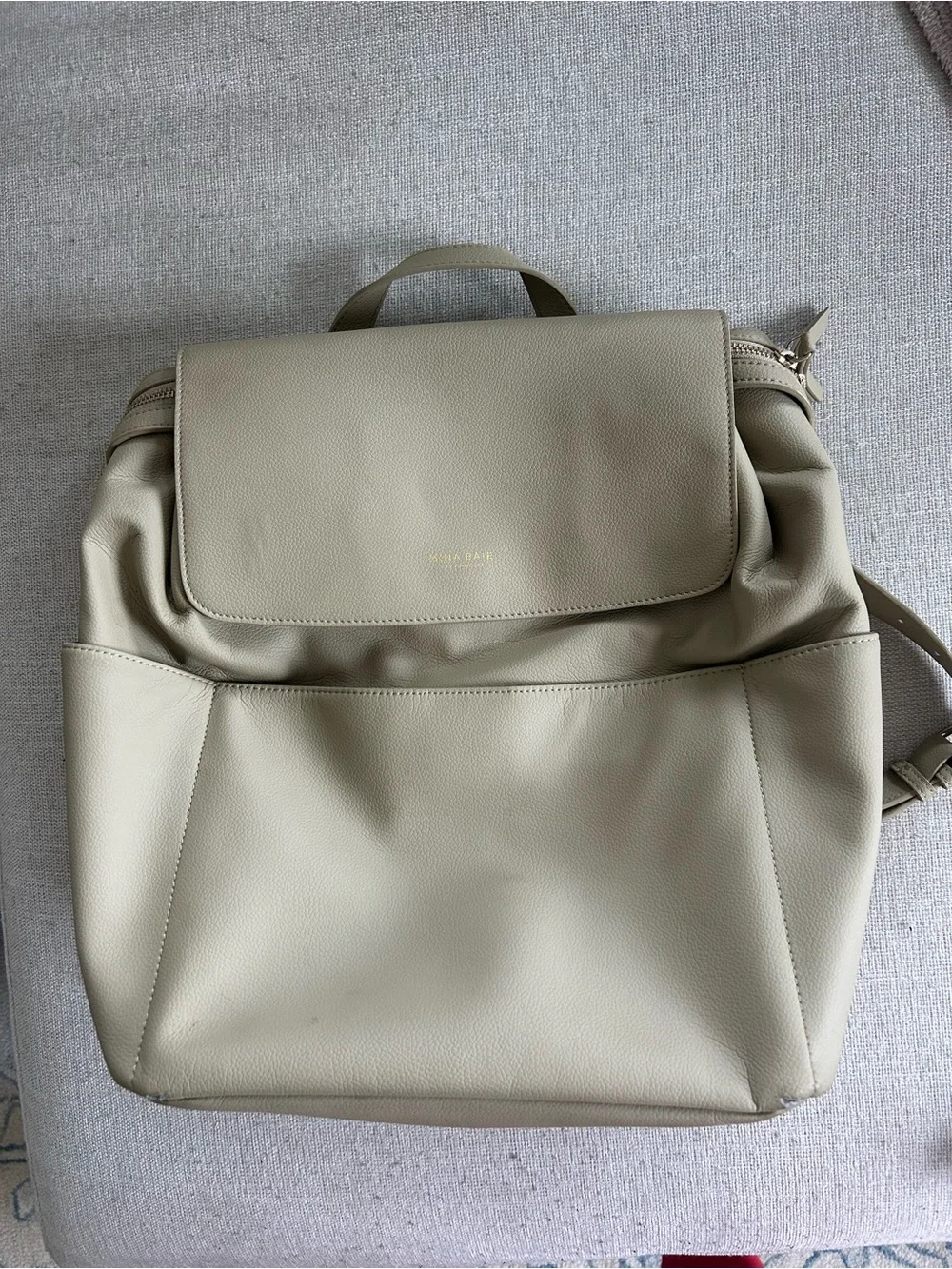 Minimalist Taupe Backpack - Women